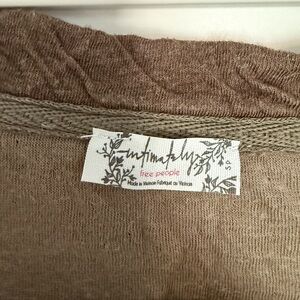 Free People Taupe Knit Top